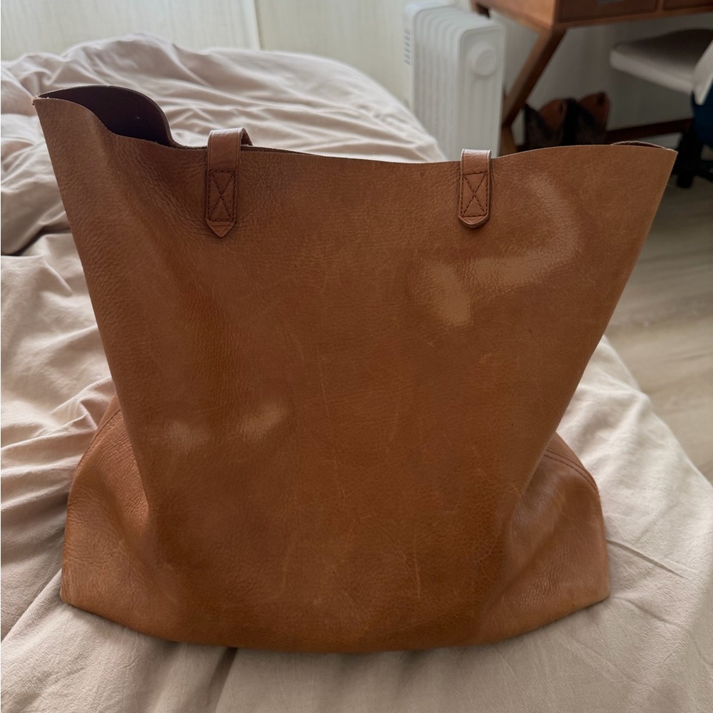 Madewell Brown Leather Transport Tote